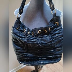 Isabella Fiore Ruched Shoulder/Bucket Bag